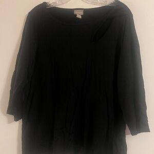 Chico's Black Long Sleeve Top